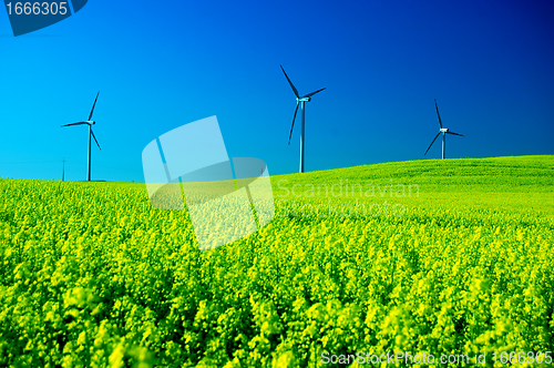 Image of Wind turbines.