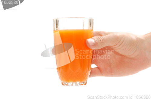 Image of Hand with fruit juice