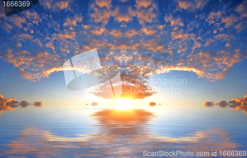 Image of Ocean at sunset