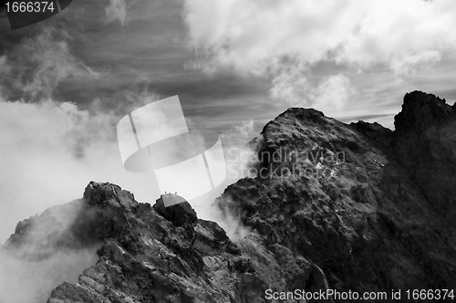 Image of Stormy mountains landscape