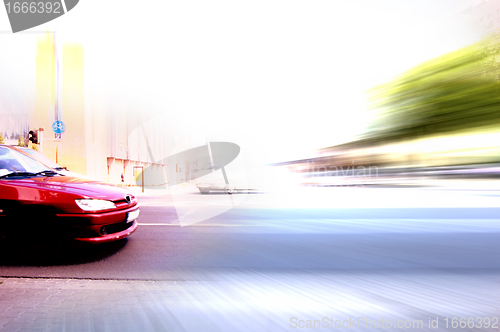 Image of Abstract big city rush hour