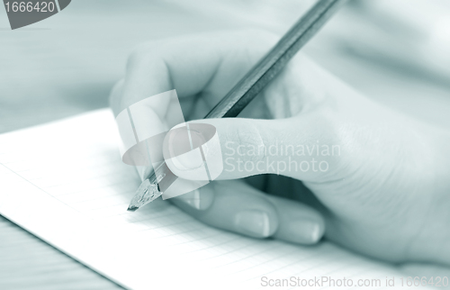 Image of Child hand writing