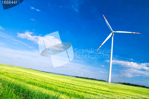 Image of Wind turbines landscape