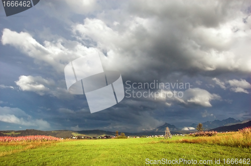 Image of Mountains storm landscape