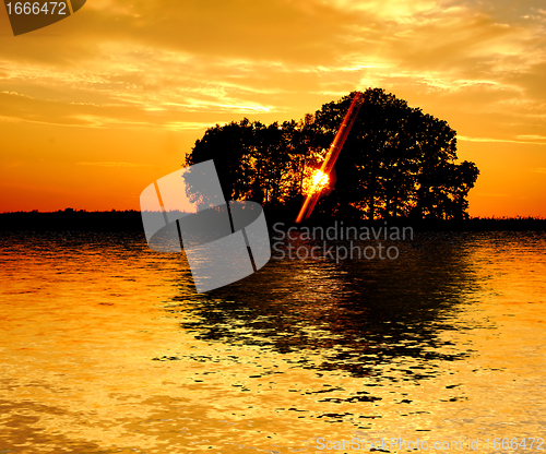 Image of Sunset and trees
