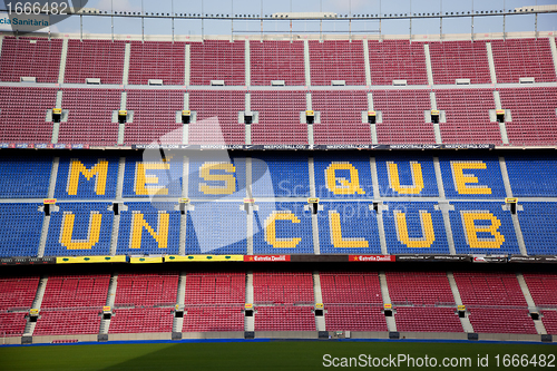 Image of  The Camp Nou stadium in Barcelona, Spain