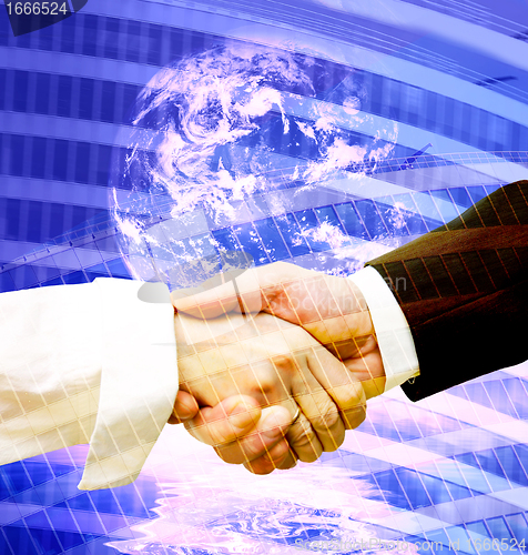 Image of Handshake modern background