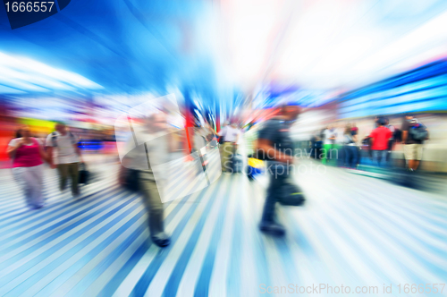 Image of Airport rush abstract