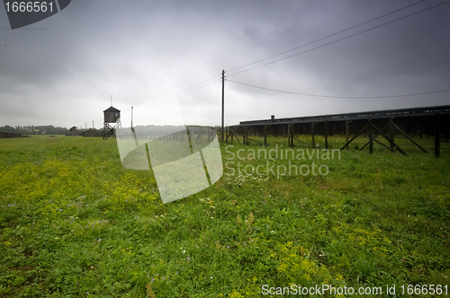 Image of Majdanek - concentration camp in Poland. 