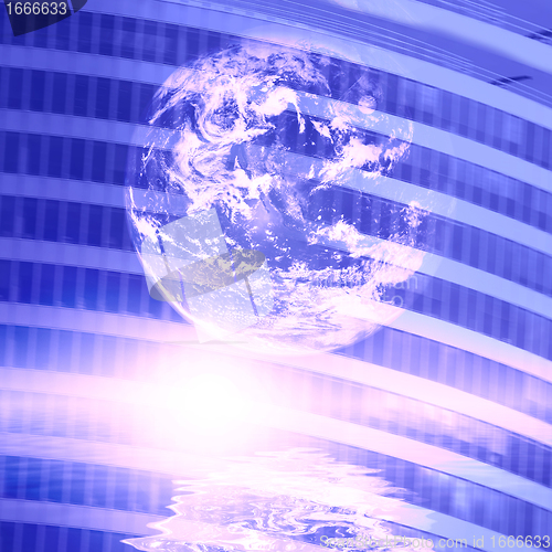 Image of Earth technology background