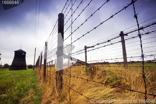 Image of Majdanek - concentration camp in Poland. 