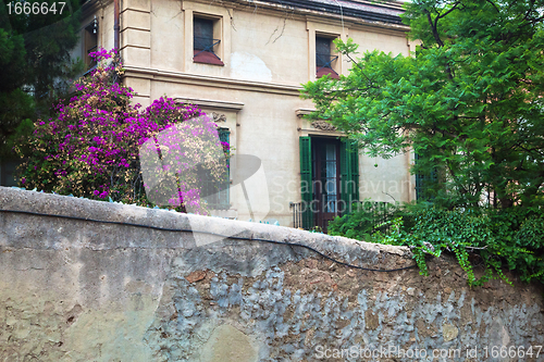 Image of Park Guell, view on Barcelona, Spain