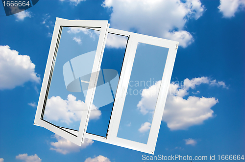 Image of Window on blue sky