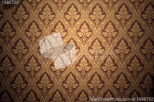 Image of Old retro wallpaper in sepia