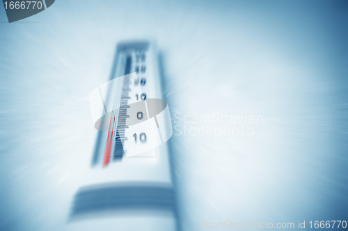 Image of Below zero on thermometer.