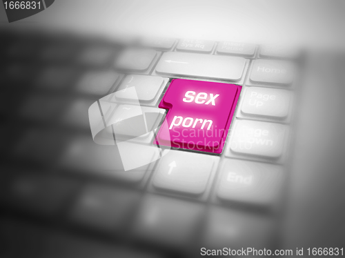 Image of Keyboard with big highlighted SEX PORN button