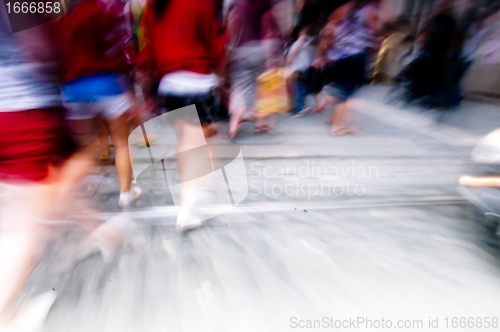 Image of People rush abstract