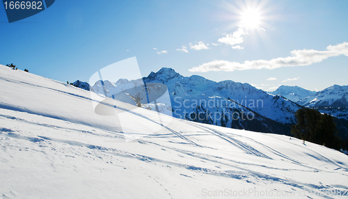 Image of Snowy winter mountains