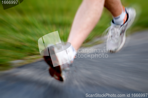 Image of Man running. Active lifestyle concept