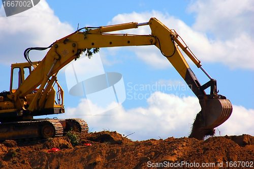 Image of Excavator working