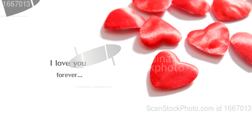 Image of Love background. Hearts composition