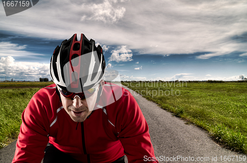 Image of Cyclist on the road