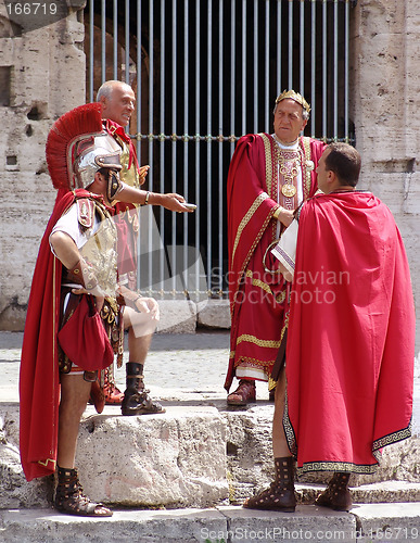 Image of the roman legionaries. rome. italy