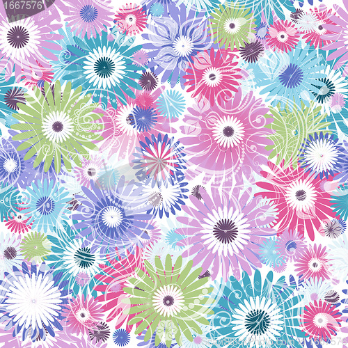 Image of Seamless pastel floral pattern