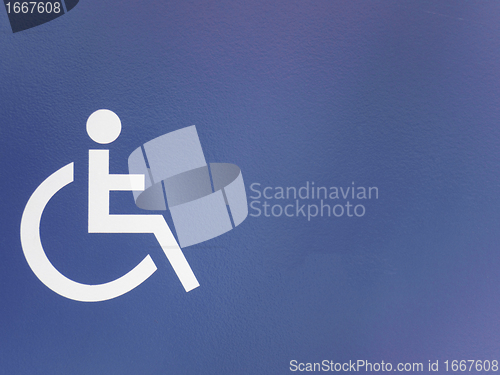 Image of Disabled person sign