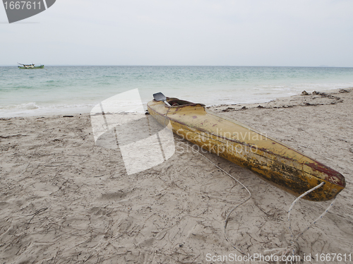 Image of Canoe at a beach