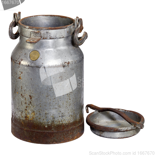 Image of rusty nostalgic milk can