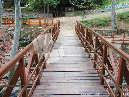 Image of Wooden bridge. Xyliatou. Cyprus