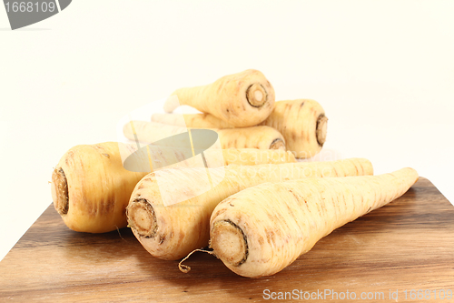 Image of raw parsnips