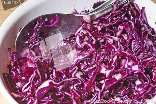 Image of salad of red kale