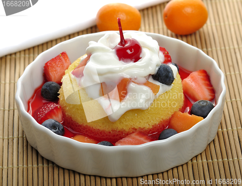 Image of Dessert With Fresh Fruits