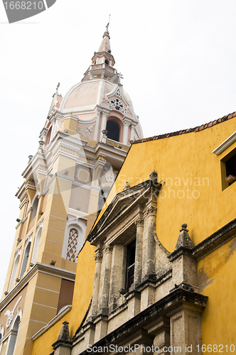 Image of Cathedral  and Temple of Siglo Colombia Cartagena historic archi