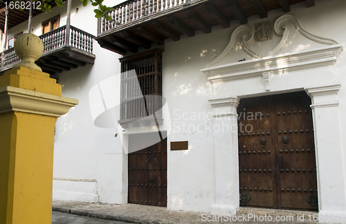 Image of entry museum Bolivar Park Cartagena Colombia