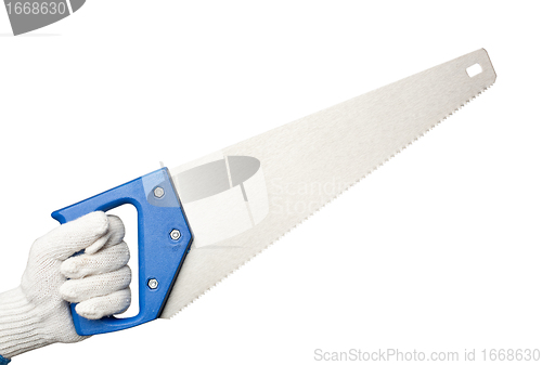 Image of Holding a saw