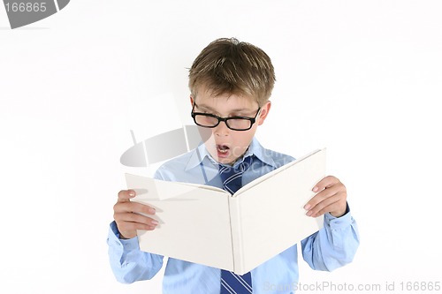 Image of Child student reading a book