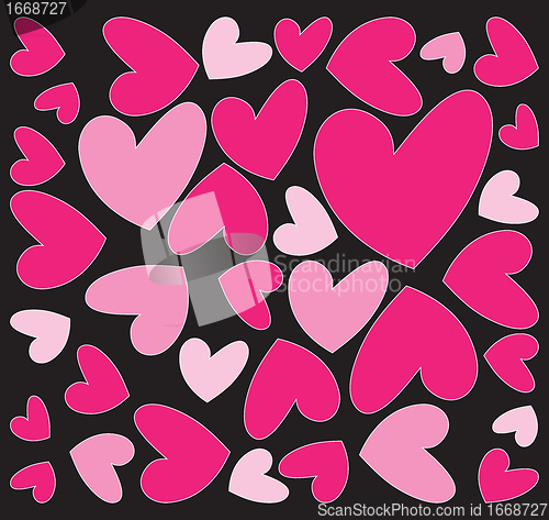 Image of abstract pink hearts