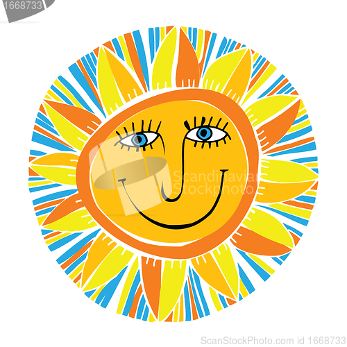 Image of abstract smiling sun