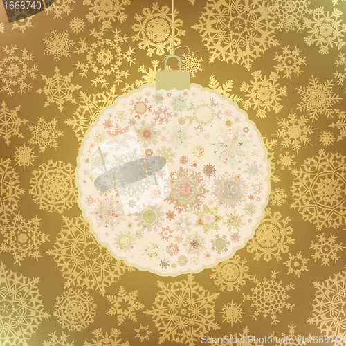 Image of Stylized Christmas Ball, On beige. EPS 8