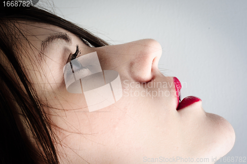 Image of Girl looking up