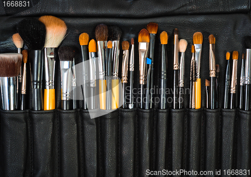 Image of Closuep of makeup tools