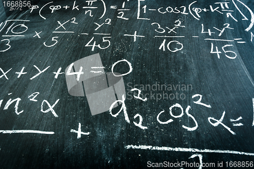 Image of Blackboard with formulas