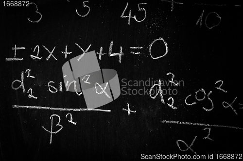 Image of Blackboard with formulas