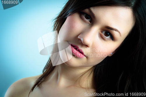 Image of Closeup of a beautiful girl