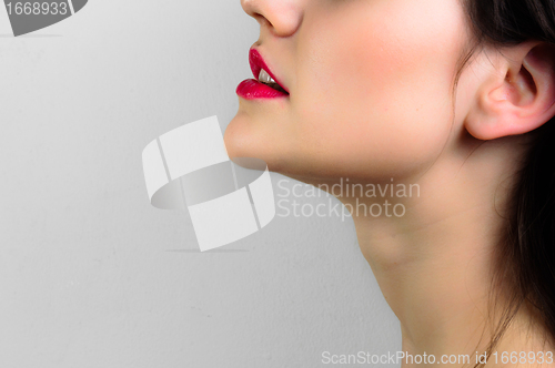 Image of Young woman closeup
