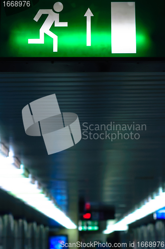 Image of Exit sign in metro