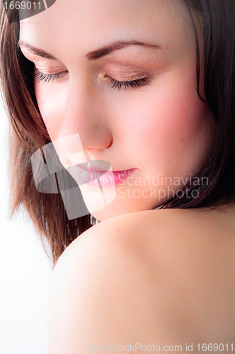 Image of Closeup of a beautiful girl